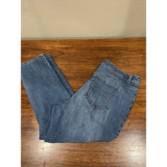 Style And Co. Denim Jeans Women 16 Petite Slim Leg Medium‎ Wash - Picture 1 of 10